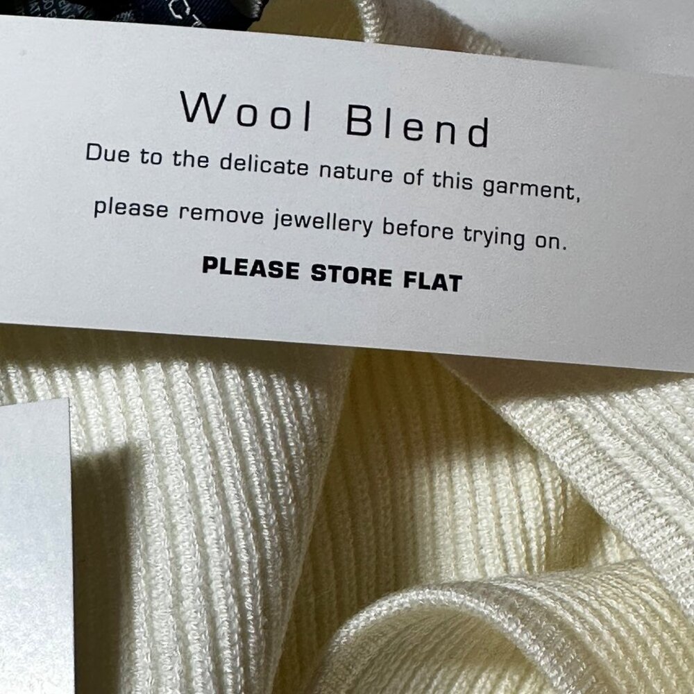 French Connection Jaida Top M Summer White Wool Blend MSRP $98 - Picture 6 of 13